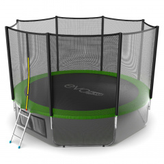 Evo Jump External 12ft (Green) + Lower net из каталога батутов с защитной сеткой в Симферополе по цене 26520 ₽
