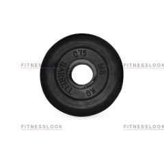 MB Barbell черный - 30 мм - 0.75 кг из каталога дисков для штанги с посадочным диаметром 30 мм.  в Симферополе по цене 340 ₽