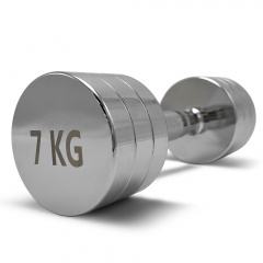 UnixFit PRO круглая 7 кг DBRND7PCE из каталога хромированных гантелей в Симферополе по цене 3690 ₽