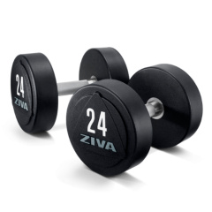 ZVO-DBPU-1644-GY 16 кг (пара) в Симферополе по цене 35620 ₽ в категории обрезиненные гантели Ziva