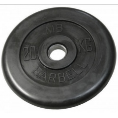 MB Barbell 20 кг металлическая втулка из каталога дисков для штанги с посадочным диаметром 30 мм.  в Симферополе по цене 8290 ₽