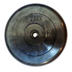 MB Barbell ATLET 25 кг из каталога дисков для штанги с посадочным диаметром 30 мм.  в Симферополе по цене 8630 ₽