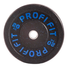 Profi Fit бамперный черный 20 кг из каталога дисков для штанги с посадочным диаметром 50 мм. в Симферополе по цене 14550 ₽